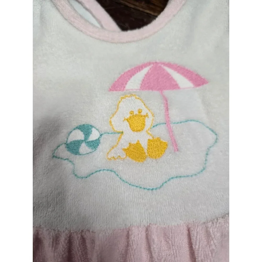 Vintage 90s Carter's Pastel Pink Terrycloth Beach Romper 9 Months